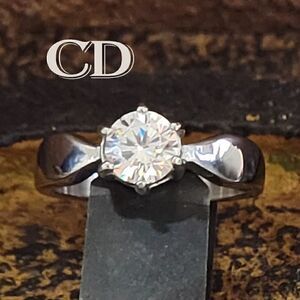 Women's Silver Solitaire Promise Ring - Pinky Promise ring - Girls Promise Ring